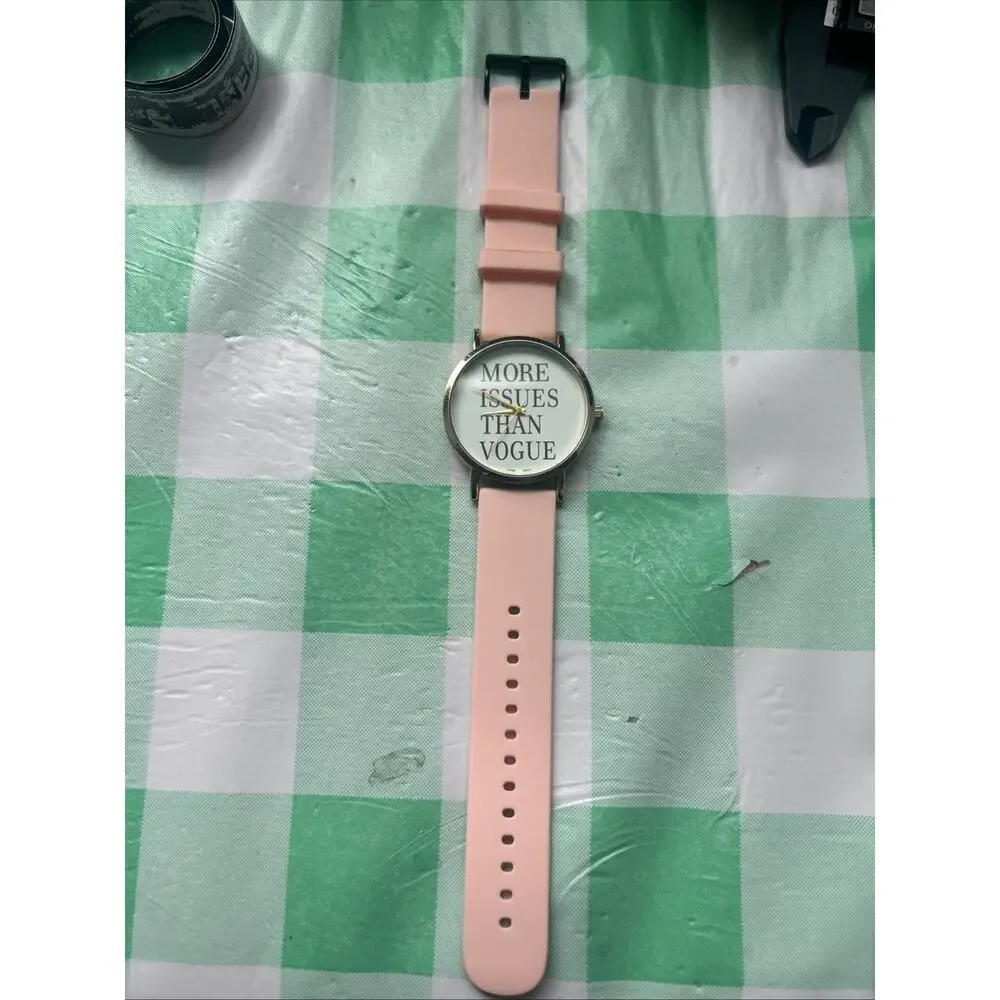 NY&C “More Issues Than Vogue” Gold Tone Women’s Quartz Watch
